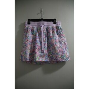 🔴Tek Gear Skort Medium Floral Print Lavender‎ Athletic Skirt With Shorts